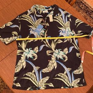 Caribbean silk blend floral shirt